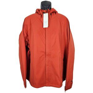 All In Motion Men Jacket Size Medium Waterproof Drawstring Hooded Raincoat Zip